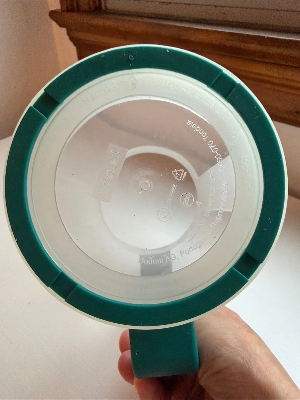 Bodum White & Teal Plastic French Press Cold Brew/Iced Coffee Maker